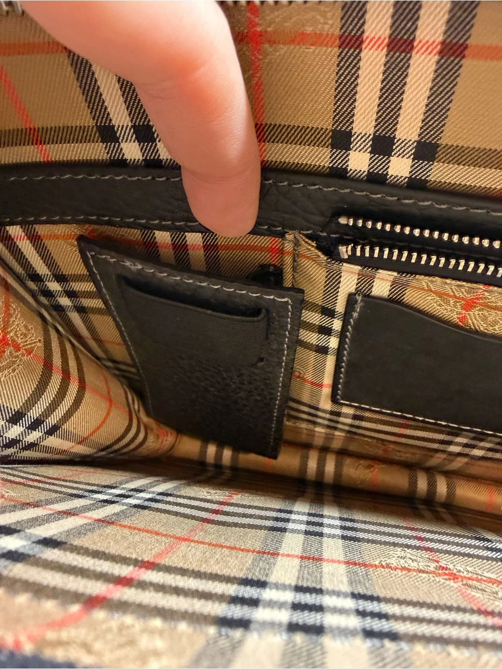 Burberry Vintage Black Leather Briefcase Bag